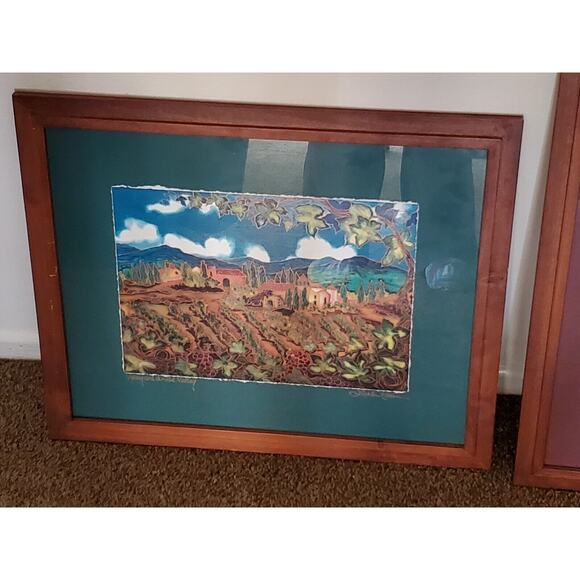 Linda Pirri Studio Art Print Vineyard In The Valley Signed Award Winner - Picture 11 of 16